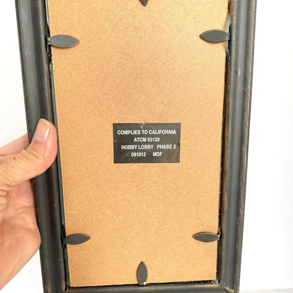 Distressed Metal Mirrored Pillar Candle Pair of 2 Bronze Toned Wall Sconces - Picture 9 of 9